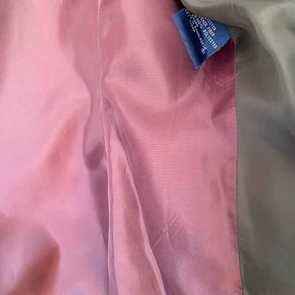 NWT EVAN-PICONE Woman Pant Suit 18 Blazer Striped Grey Brown Drk Rose 42" chest - Picture 7 of 13